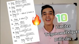 10 Limites Trigonométriques Difficiles🔥 1bac sm amp ex [upl. by Cull282]