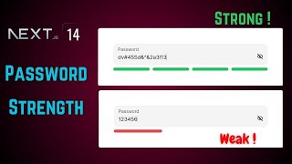 How to Show Password Strength in React  NextJS [upl. by Skantze]