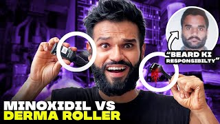 Minoxidil vs Derma Roller For Fast Beard Growth  How To Grow Beard  BeYourBest Grooming San Kalra [upl. by Ahsirat]