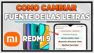 Como Cambiar las Letras en Xiaomi Redmi 9 [upl. by Larine]