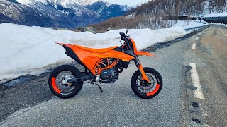 KTM 690 SMC  R 2023 VS HUSQVARNA 701 SUPERMOTO ONVBOARD RAW SOUND [upl. by Egroej636]