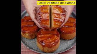 🍌 Pastel Volteado de Plátano Fácil y Esponjoso 🍰 ¡Receta Irresistible [upl. by Dewayne]