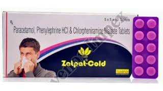 Zatpat Cold Tablets Paracetamol Phenylephrine HCI amp Chlorpheniramine Maleate Tablets [upl. by Odin]