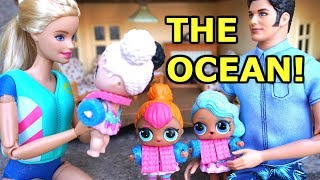 BARBIE Ken And LOL SURPRISE DOLLS Drive To The Beach [upl. by Annel]