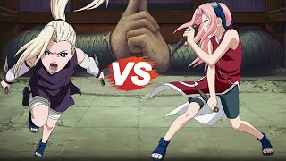 Sakura Vs Ino Chunin Exams Round 1 [upl. by Aderf]