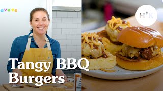 Tangy BBQ Burgers With Crispy Onions  with Sugar Free BBQ Sauce [upl. by Ettenig684]