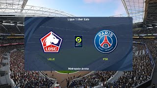 Lille vs PSG 01092024 Ligue 1 PES 2021 [upl. by Nosreg]