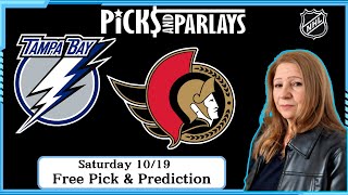 Tampa Bay vs Ottawa  NHL Free Pick Saturday 101924  Picks And Parlays [upl. by Hsot193]