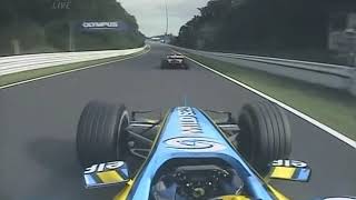 Alonso overtake Schumacher onboard 2005 Japan [upl. by Lavena]