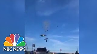 World War II planes collide midair during Dallas airshow [upl. by Junette]