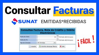 Cómo Descargar o Consultar Facturas Electrónicas emitidas y recibidas 2023  Sunat [upl. by Llehsal]