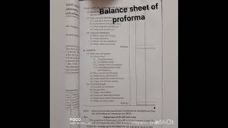 proforma of balance sheet shorts [upl. by Atile]