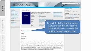 Access to full text Brepolis Bibliographies [upl. by Stockmon]