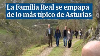 Cabrales y Picos de Europa la Familia Real se empapa de lo más típico de Asturias [upl. by Ahsikan839]