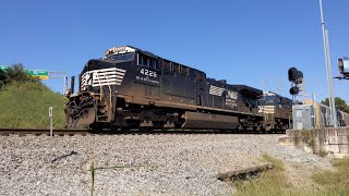 NS 4225 and NS 1153 pull NS 173 through Huntsville AL [upl. by Eiramanel]