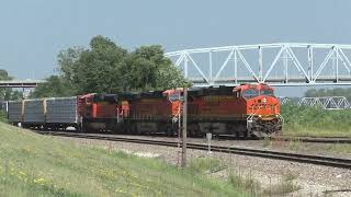 BNSF in Hannibal Missouri [upl. by Satsoc]