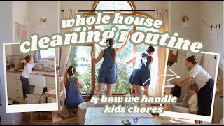 Weekly Whole House Cleaning Routine  how i keep my house clean with 4 kids [upl. by Trebleht]