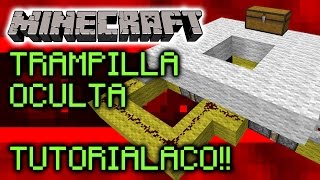 Trampilla oculta en el suelo  Tutorial Redstone Minecraft 192 [upl. by Creighton805]