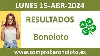 Resultado del sorteo Bonoloto del lunes 15 de abril de 2024 [upl. by Ellimac]