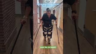 Paraplegic learning to walk with ReWalk exoskeleton  like an Egyptian [upl. by Hsima315]