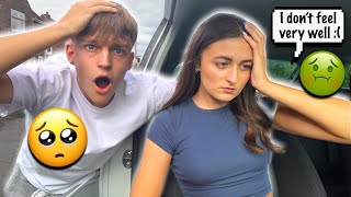 Getting CAR SICK And Then THROWING UP Prank On My Boyfriend [upl. by Hoyt573]