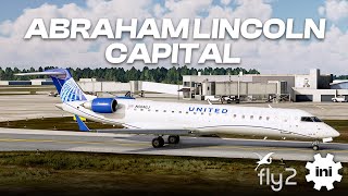 Fly2High Abraham Lincoln Capital  Microsoft Flight Simulator [upl. by Ledniahs]