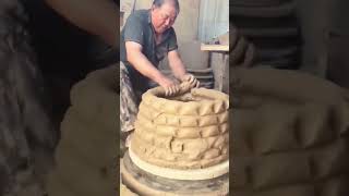 Clay jar making process Good tools and machinery can increase work efficiency [upl. by Enaillil]