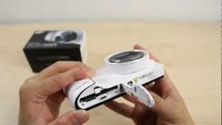 How to Insert the micro SIM card on Samsung Galaxy Camera [upl. by Kirsti679]