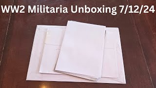 WW2 Militaria Unboxing 71224 [upl. by Wilscam]