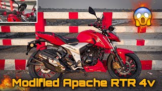 Modifie Apache RTR 4v 😱 কী কী modification করা আছে বাইকে  😱 It’s me Sofiur [upl. by Suertemed]