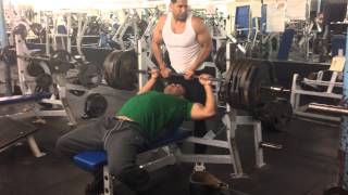 495 bench x3 after 535x2 NO BELT [upl. by Llecrad]