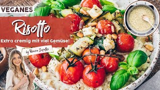 Risotto Rezept mit mediterranem Gemüse  So einfach gelingt das Italienische Grundrezept Vegan ♡ [upl. by Mahmud876]