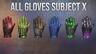 Standoff 2  All Gloves Skins Subject X Collection [upl. by Anawed]