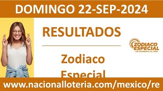 Resultado del sorteo Zodiaco Especial del domingo 22 de septiembre de 2024 [upl. by Ahsiniuq]