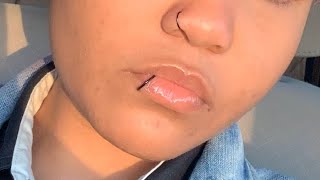 Changing My Lip Piercing From A Stud To A Hoop [upl. by Sontich421]