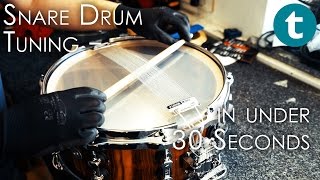 Snare Drum Tuning Tips  In 30 Seconds Or Less  Thomann [upl. by Ebonee]