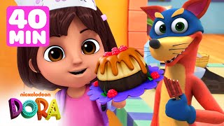 Dora Yummy Food Marathon 2 w Swiper  40 Minutes  Dora amp Friends [upl. by Gib]