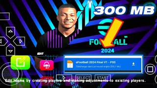 eFootball 2024 PSP Final V1  Version anglaise  Pas de texture Pas de texture  Transferts complets [upl. by Hafeetal]