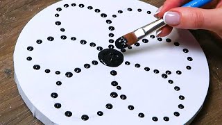 Simple Painting Ideas on Circle Hexagon  Easy Tutorial [upl. by Novaj]