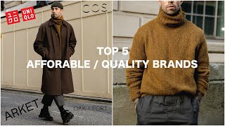 Top 5 AffordableQuality Brands  Menswear Essentials [upl. by Idissac]