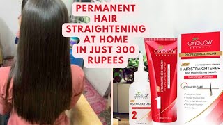 get your hair permanently straight in just 300 rupees😱 must try this hairstraightening oxyglow [upl. by Oruhtra]