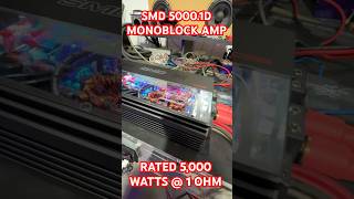 The SMD DS18 50001D Monoblock Bass amp Rated 5000 watts 1 ohm a couple more tests pt1 [upl. by Atikan]