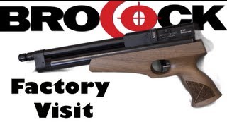 BROCOCK AIR GUNS New PCP Air Pistol and Elite Range  Factory Visit [upl. by Ayit]