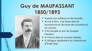 LITTERATURE  GUY DE MAUPASSANT BIOGRAPHIE [upl. by Wilson]