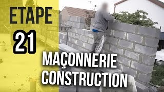 Maçonnerie dune construction de maison  Etape 21 [upl. by Limaj]