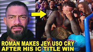 Roman Reigns Makes Jey Uso Cry After Intercontinental Title Win on WWE RAW Amid Jimmy Uso Drama [upl. by Kazue]