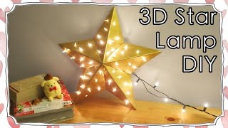 Room Decor  3D Star Shape Lamp DIY  Sunny DIY [upl. by Corliss]