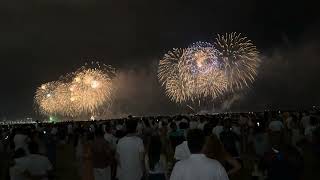 Queima de fogos em SantosSP na íntegra  Reveillon 2024 [upl. by Standish316]