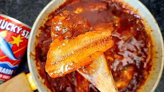 LUCKY STAR PILCHARDS FISH RECIPE  THIS IS HOW TO COOK TIN FISH  CANNED FISH COOKING [upl. by Aindrea]