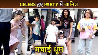 Celebs Attend Shilpa Shettys Little Girl SAMISHAS Birthday Party [upl. by Esorylime89]